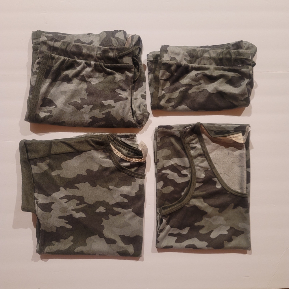 Women's Lucky Brand Camouflage 4 Piece Pajama Set